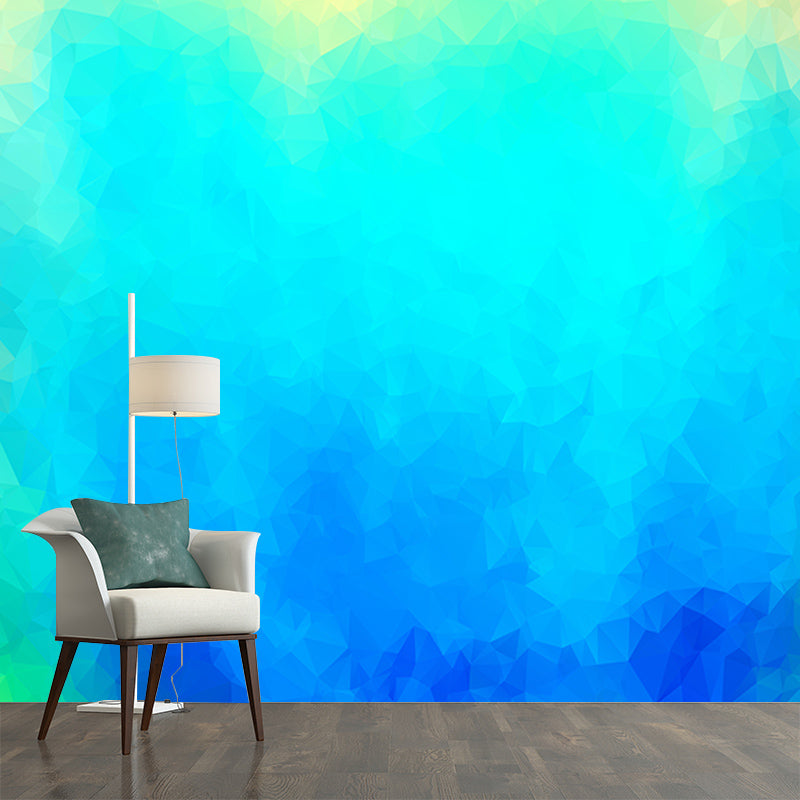 Triangle Geometry Illustration Water Resistant Murals for Living Room, Customized Size Available