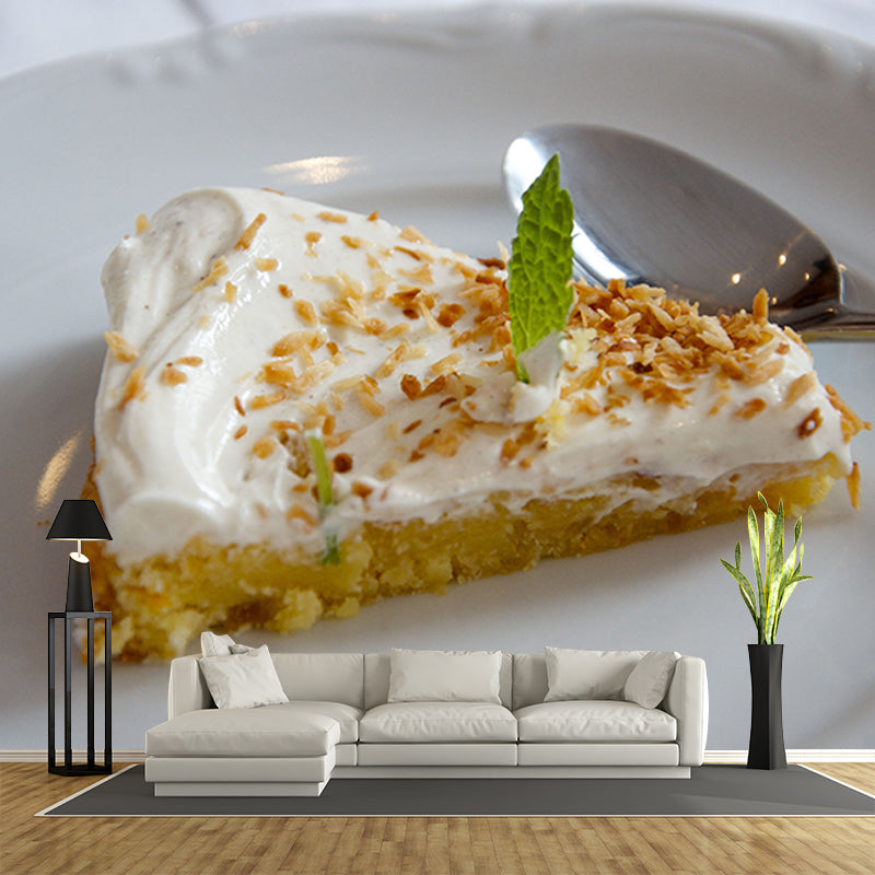 Simple Cake Mural Wallpaper Custom-Printed Moisture Resistant for Cake Shop