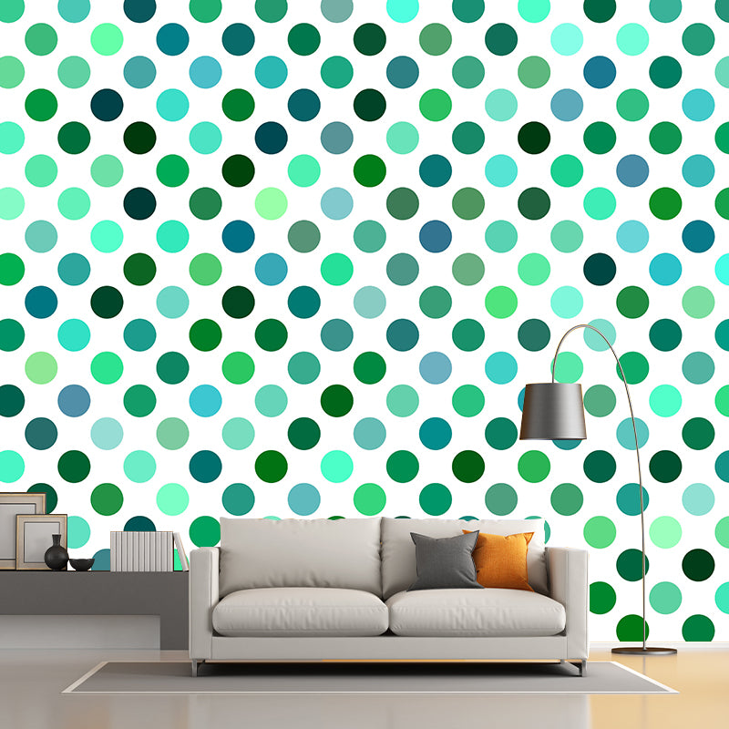Modern Geometric Patterns Mural Mildew Resistant Wall Covering for Bedroom Decor