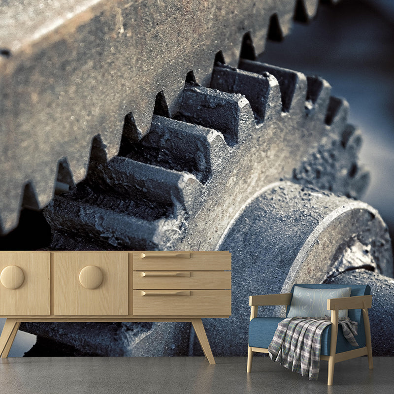 Horizontal Photography Metal Gear Mural Decorative Wallpaper Wall Murals