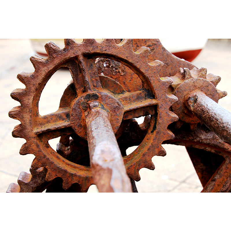 Photography Industrial Mural Wallpaper with Metal Gear Painting for Decoration