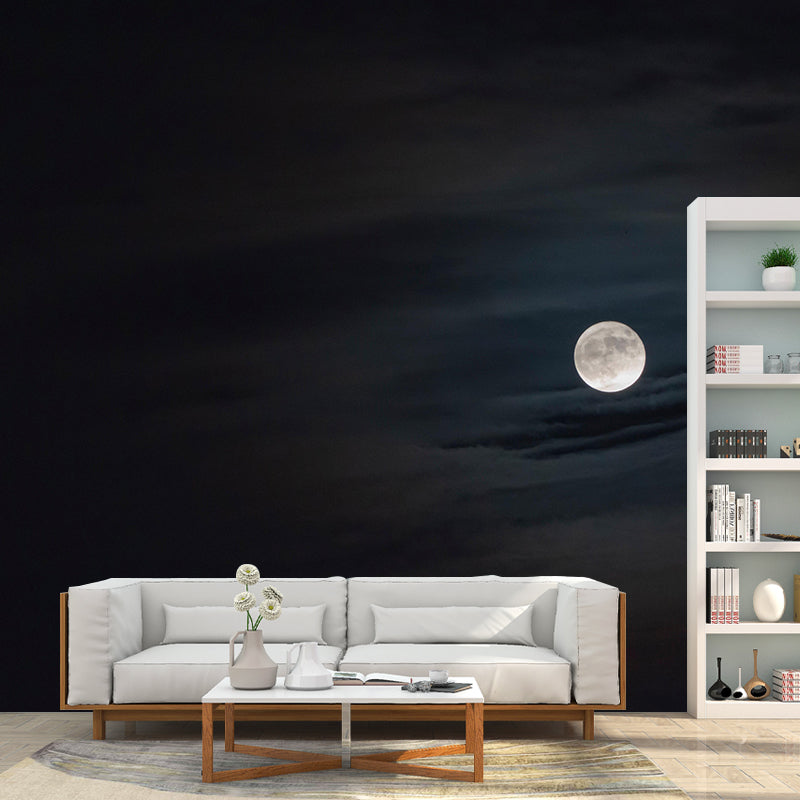 Contemporary Sky Mural Mildew Resistant Wall Covering for Living Room Decor