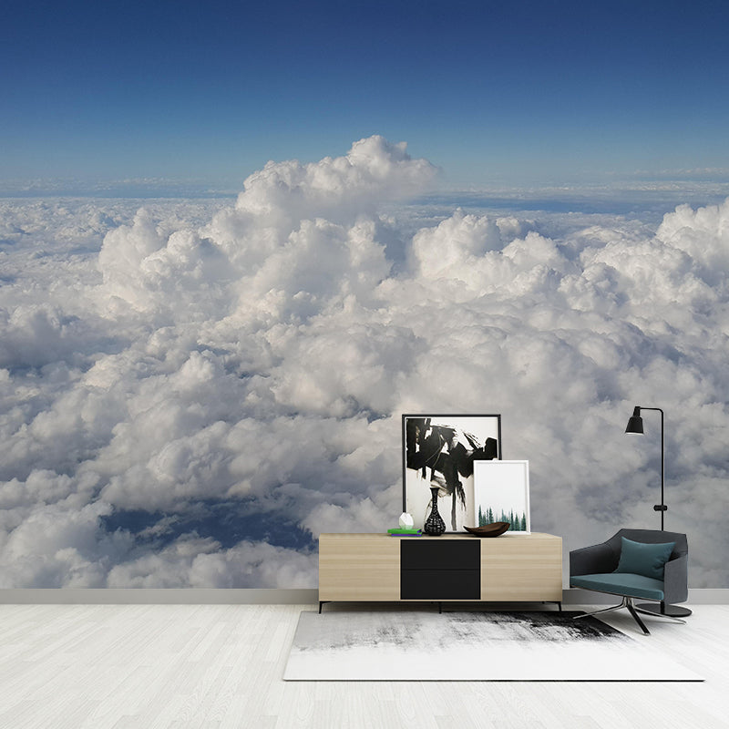 Photography Contemporary Mural Wallpaper with Sky Painting for Decoration