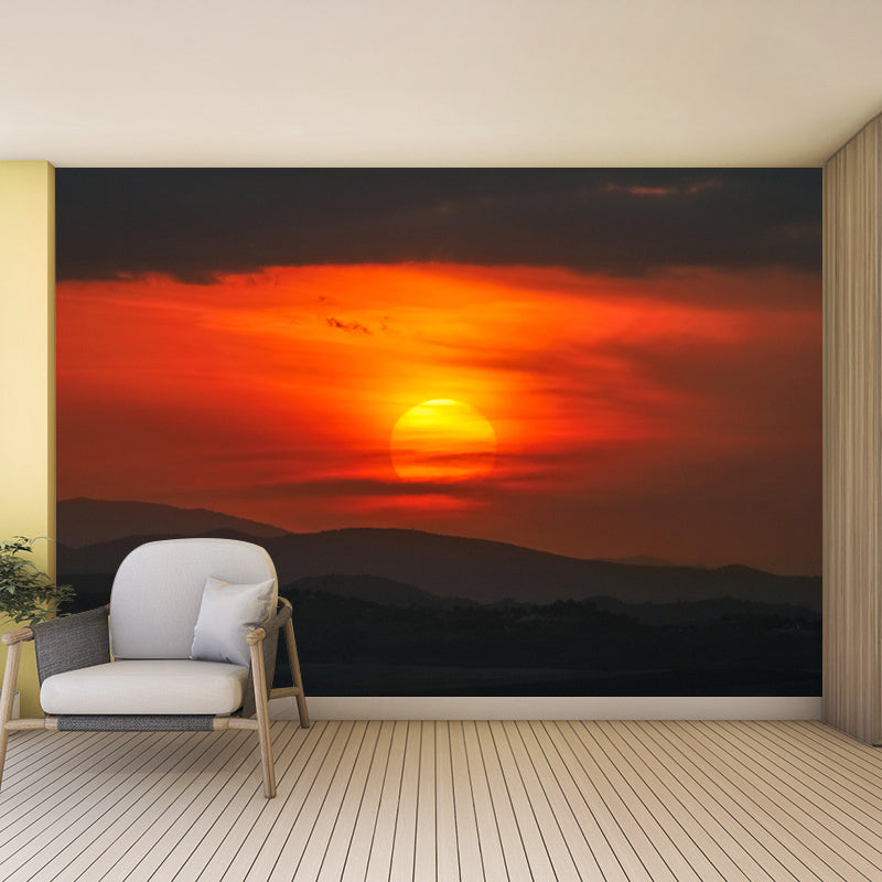 Photography Contemporary Mural Wallpaper with Cloudscape Painting for Decoration