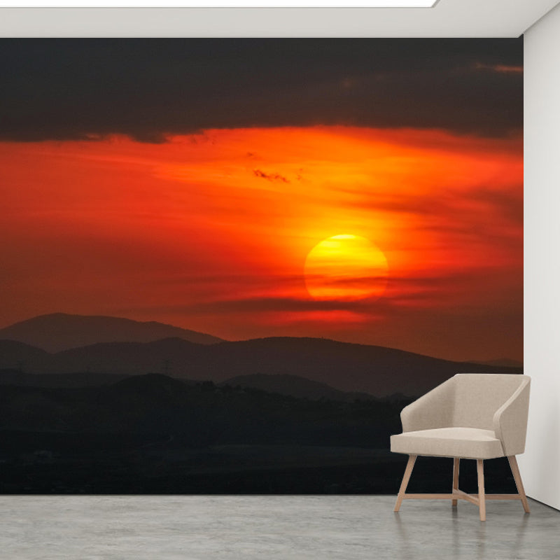 Photography Contemporary Mural Wallpaper with Cloudscape Painting for Decoration