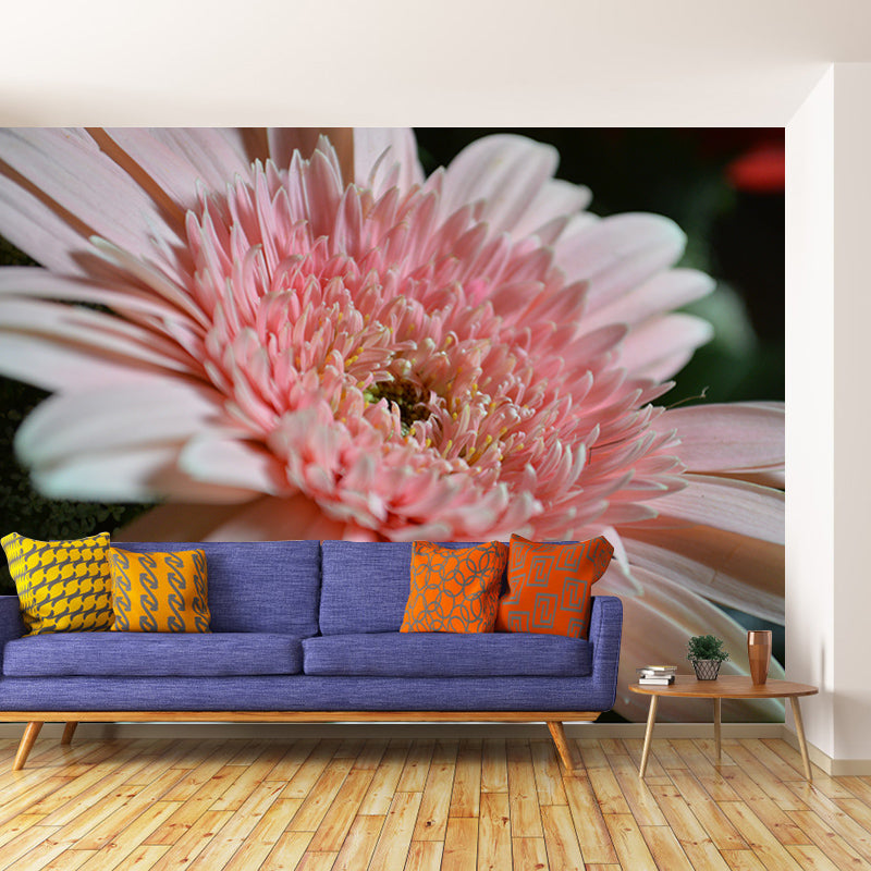Chrysanthemum Flower Mural Wallpaper Minimalist Home Decor, Customized Size Available