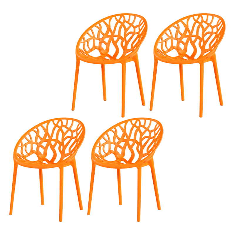 El comedor plástico contemporáneo preside la parte posterior abierta sin brazos que cena la silla lateral para el restaurante