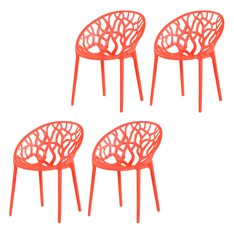 El comedor plástico contemporáneo preside la parte posterior abierta sin brazos que cena la silla lateral para el restaurante