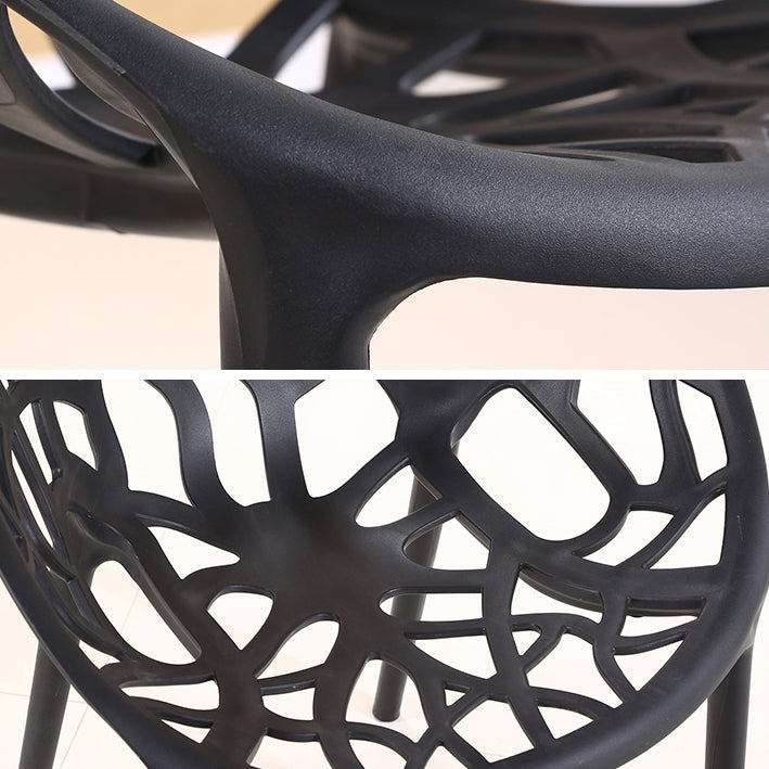El comedor plástico contemporáneo preside la parte posterior abierta sin brazos que cena la silla lateral para el restaurante
