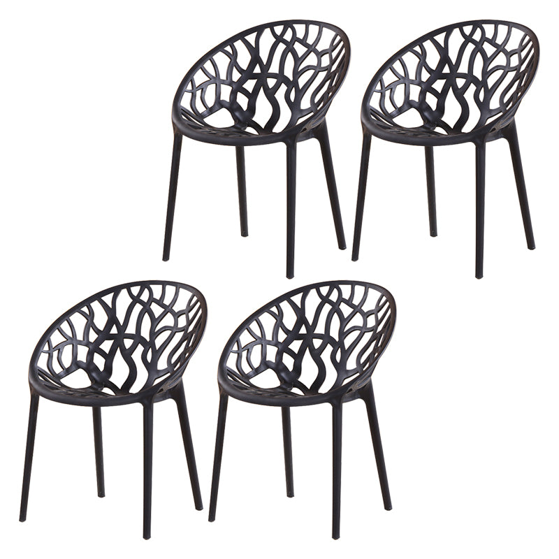 El comedor plástico contemporáneo preside la parte posterior abierta sin brazos que cena la silla lateral para el restaurante