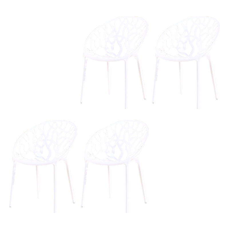 El comedor plástico contemporáneo preside la parte posterior abierta sin brazos que cena la silla lateral para el restaurante