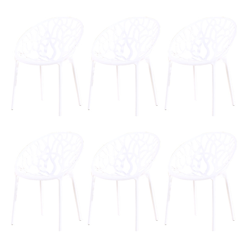 El comedor plástico contemporáneo preside la parte posterior abierta sin brazos que cena la silla lateral para el restaurante
