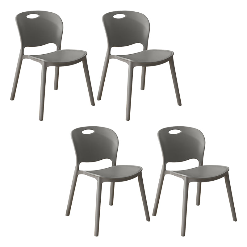 El comedor plástico contemporáneo preside la parte posterior abierta sin brazos que cena la silla lateral para el uso en el hogar