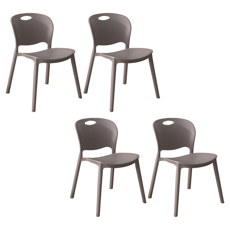 El comedor plástico contemporáneo preside la parte posterior abierta sin brazos que cena la silla lateral para el uso en el hogar