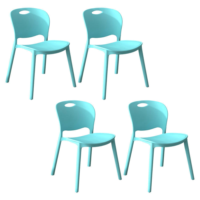 El comedor plástico contemporáneo preside la parte posterior abierta sin brazos que cena la silla lateral para el uso en el hogar