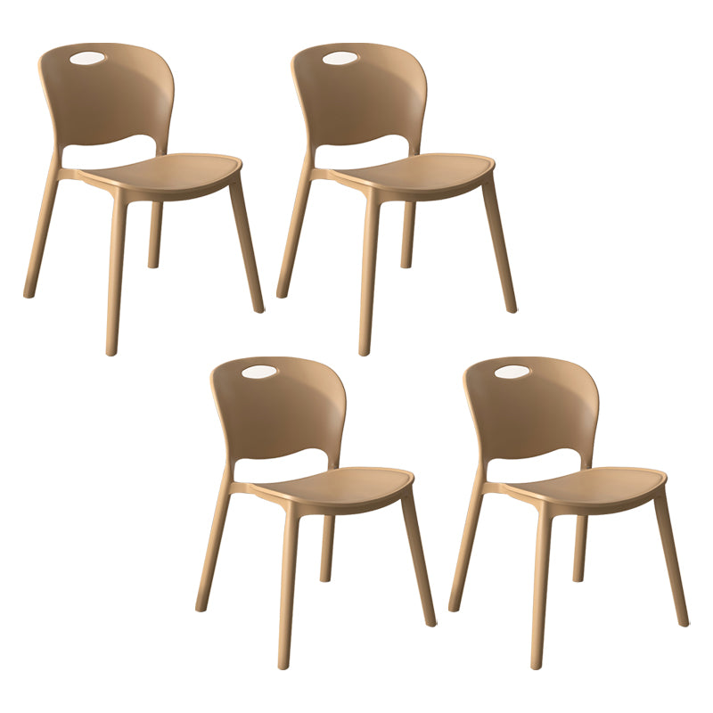 El comedor plástico contemporáneo preside la parte posterior abierta sin brazos que cena la silla lateral para el uso en el hogar