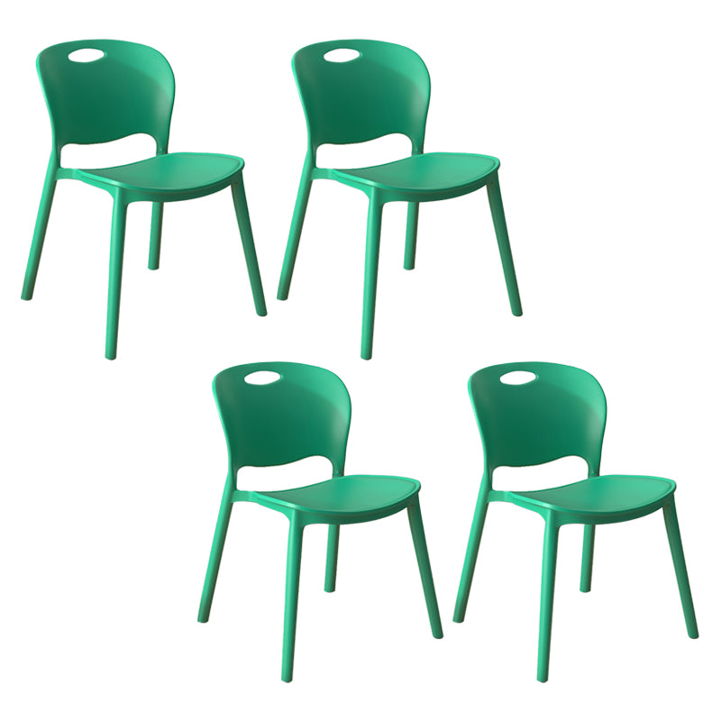 El comedor plástico contemporáneo preside la parte posterior abierta sin brazos que cena la silla lateral para el uso en el hogar