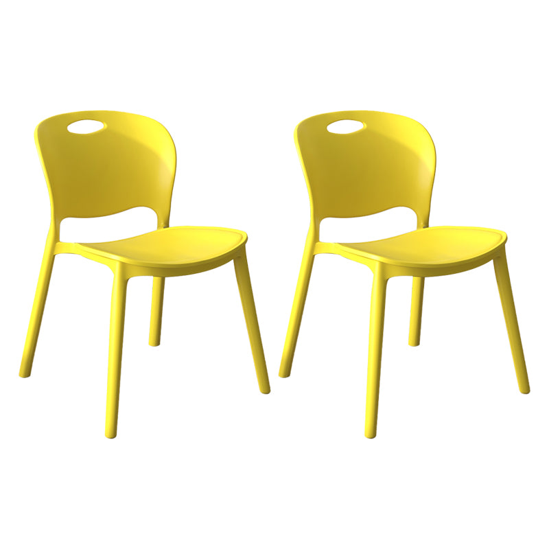 El comedor plástico contemporáneo preside la parte posterior abierta sin brazos que cena la silla lateral para el uso en el hogar