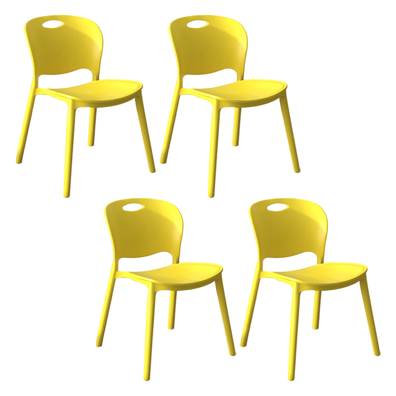 El comedor plástico contemporáneo preside la parte posterior abierta sin brazos que cena la silla lateral para el uso en el hogar