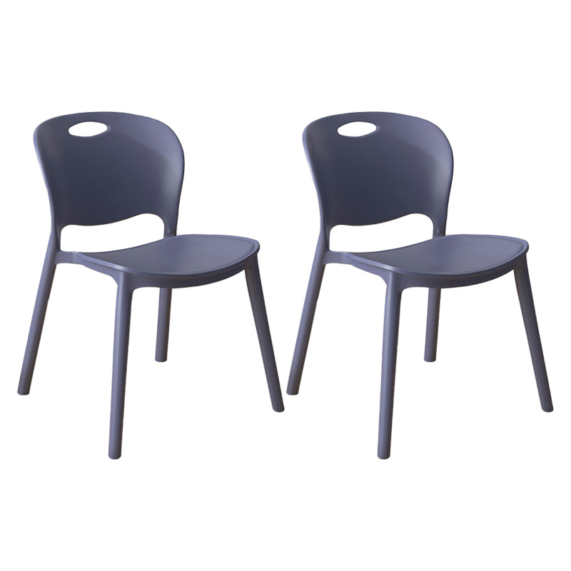 El comedor plástico contemporáneo preside la parte posterior abierta sin brazos que cena la silla lateral para el uso en el hogar