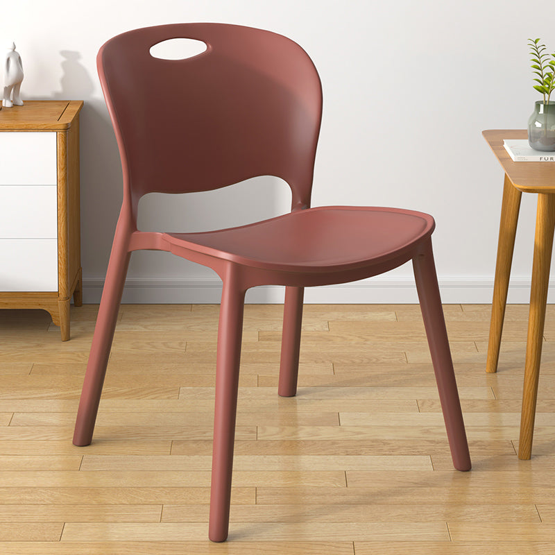 El comedor plástico contemporáneo preside la parte posterior abierta sin brazos que cena la silla lateral para el uso en el hogar