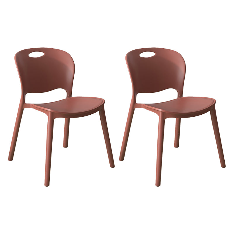 El comedor plástico contemporáneo preside la parte posterior abierta sin brazos que cena la silla lateral para el uso en el hogar