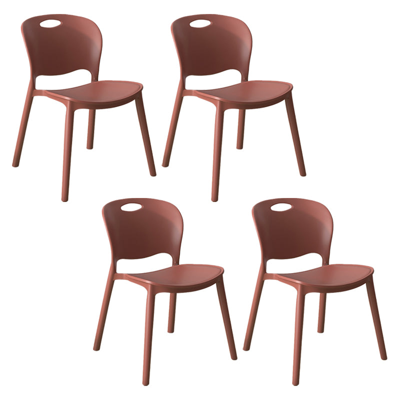 El comedor plástico contemporáneo preside la parte posterior abierta sin brazos que cena la silla lateral para el uso en el hogar
