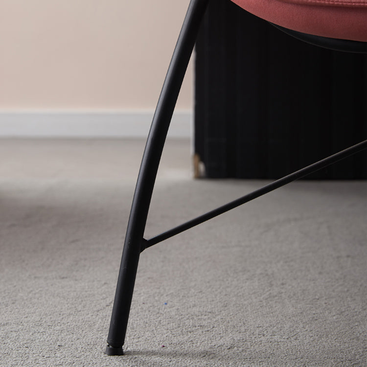 Chaise d'intérieur et d'extérieur moderne en métal, chaise d'appoint à dossier capitonné Parsons avec accoudoirs