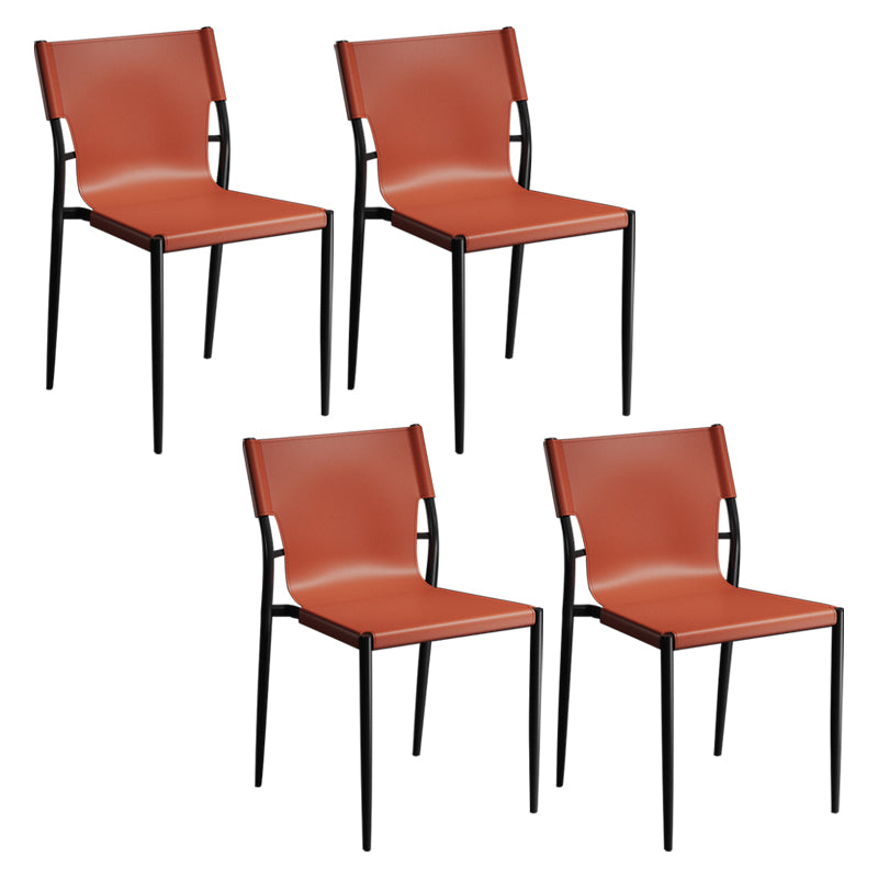 Métal contemporain dinant les chaises sans bras en cuir dinant des chaises pour le restaurant