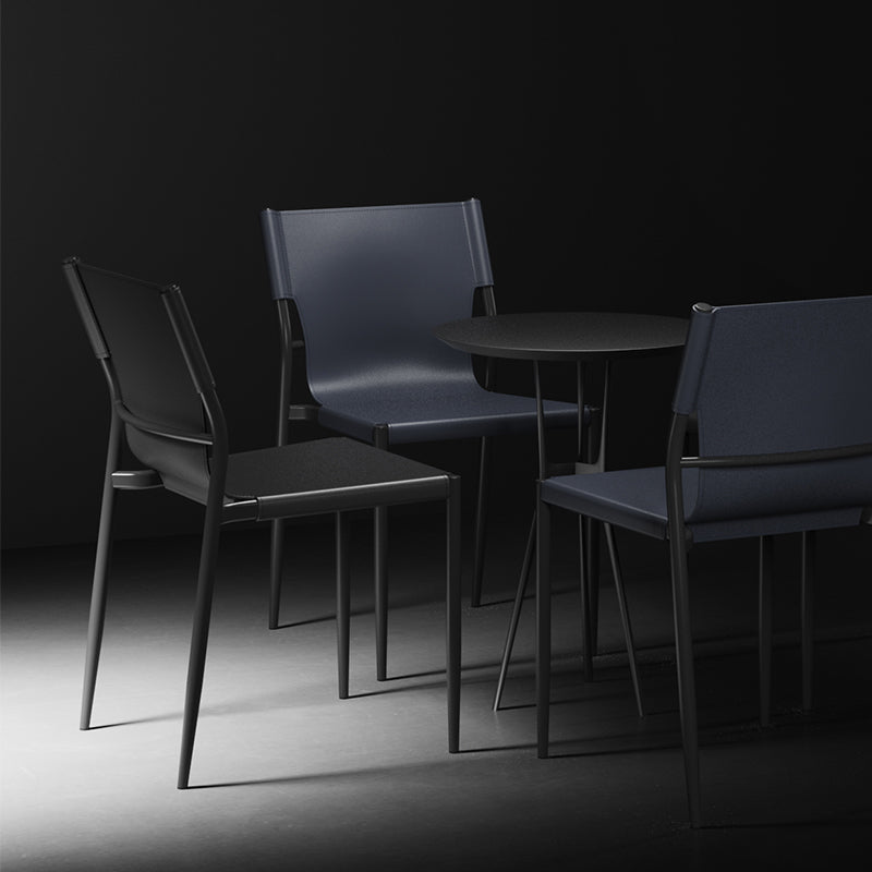 Métal contemporain dinant les chaises sans bras en cuir dinant des chaises pour le restaurant