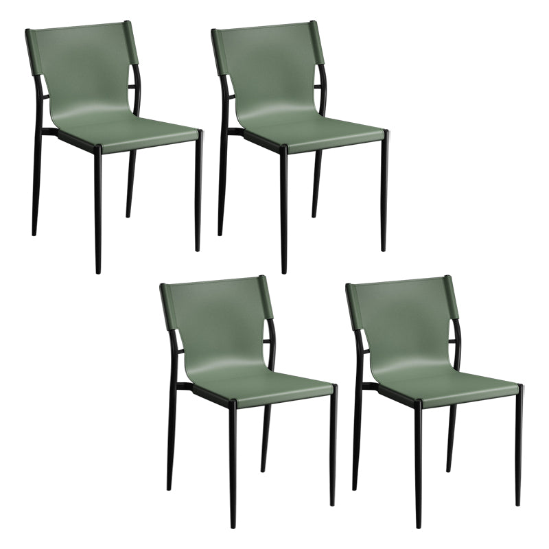 Métal contemporain dinant les chaises sans bras en cuir dinant des chaises pour le restaurant