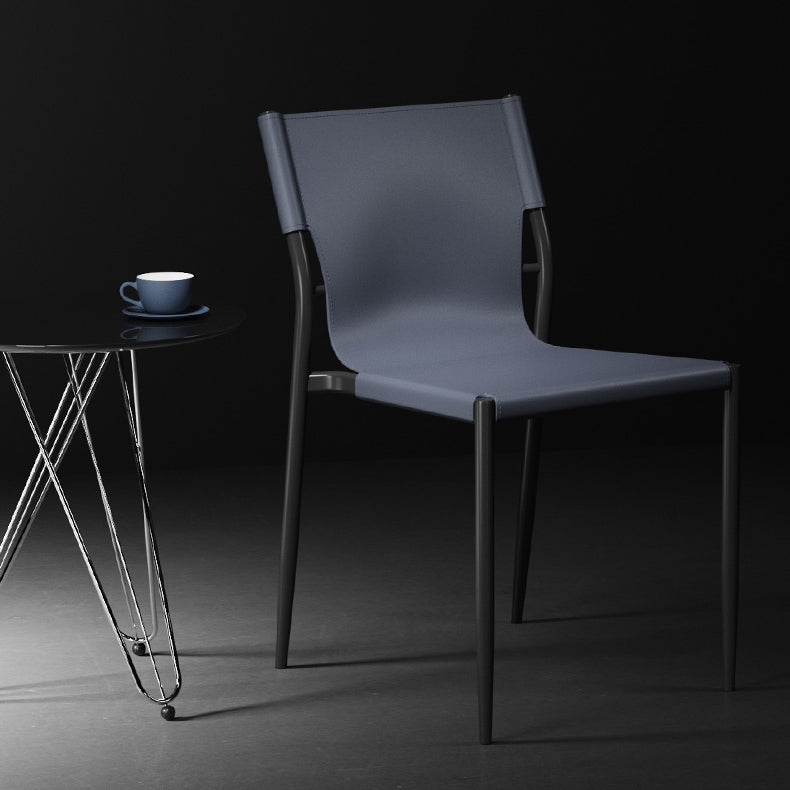 Métal contemporain dinant les chaises sans bras en cuir dinant des chaises pour le restaurant