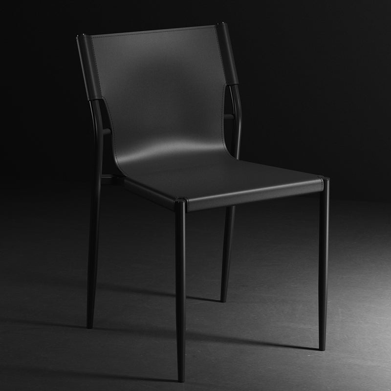 Métal contemporain dinant les chaises sans bras en cuir dinant des chaises pour le restaurant