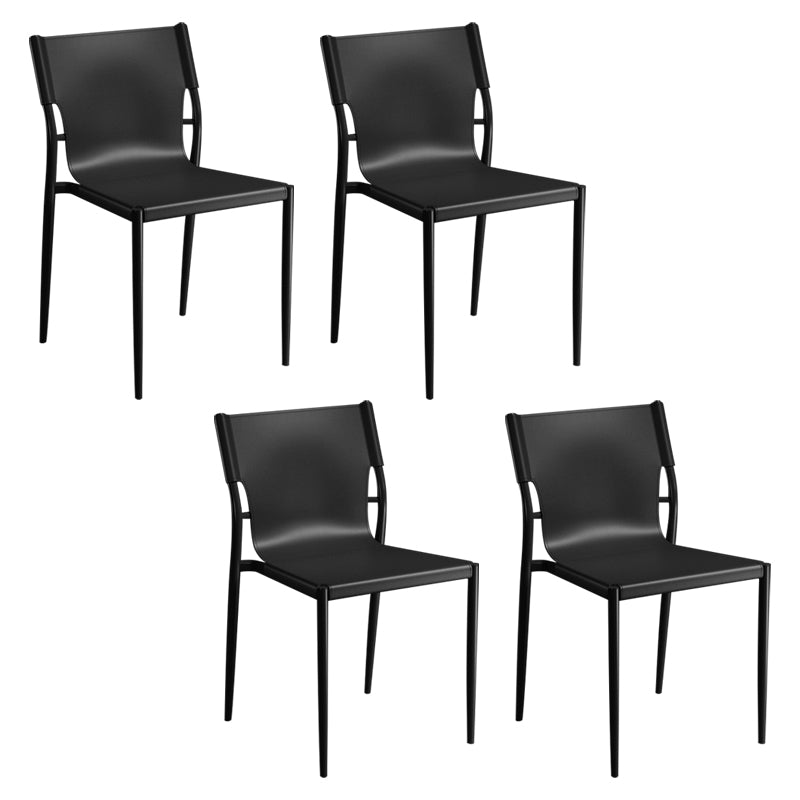 Métal contemporain dinant les chaises sans bras en cuir dinant des chaises pour le restaurant