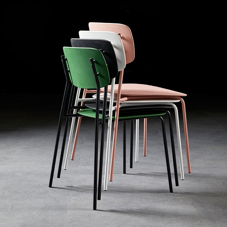 La salle à manger contemporaine en métal préside la chaise de salle à manger à dossier ouvert sans bras pour un usage domestique