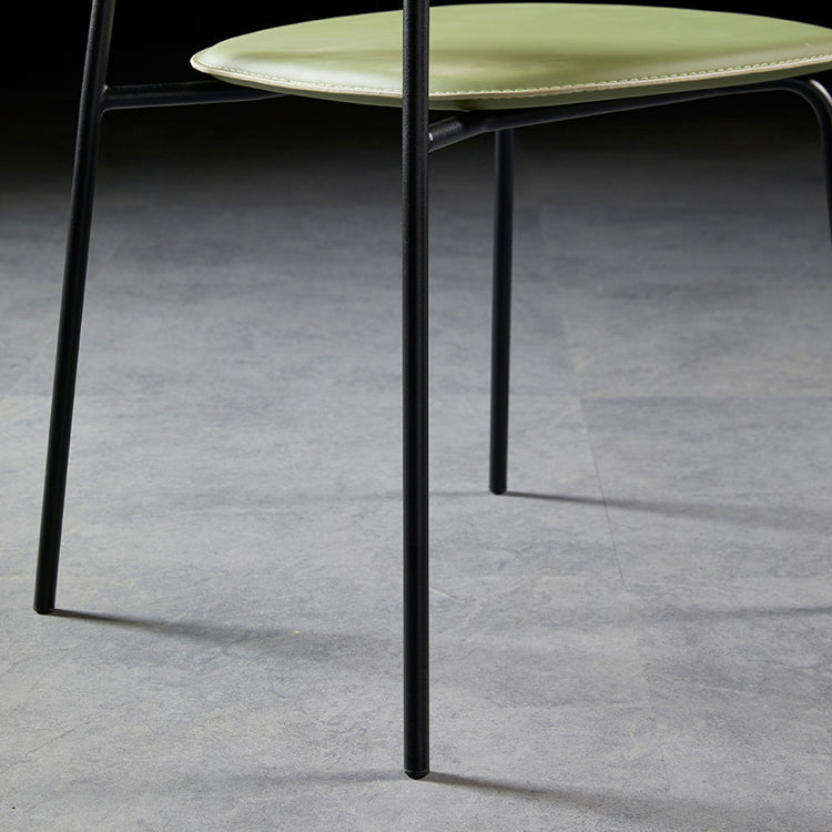 La salle à manger contemporaine en métal préside la chaise de salle à manger à dossier ouvert sans bras pour un usage domestique