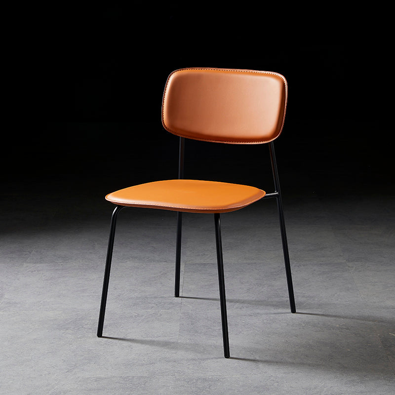 La salle à manger contemporaine en métal préside la chaise de salle à manger à dossier ouvert sans bras pour un usage domestique