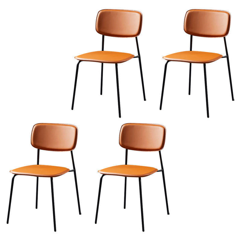 La salle à manger contemporaine en métal préside la chaise de salle à manger à dossier ouvert sans bras pour un usage domestique
