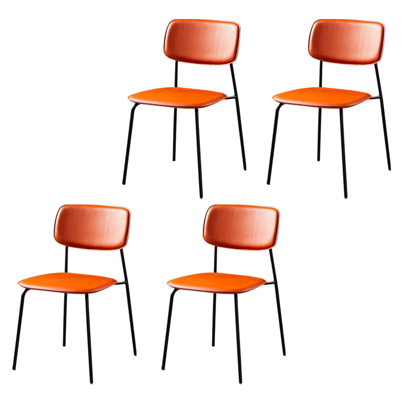 La salle à manger contemporaine en métal préside la chaise de salle à manger à dossier ouvert sans bras pour un usage domestique