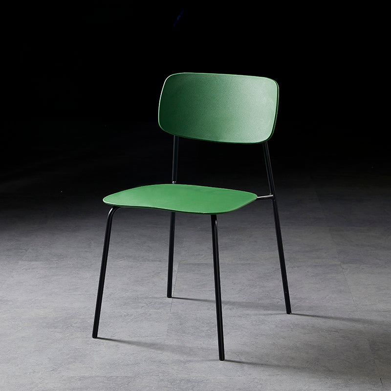 La salle à manger contemporaine en métal préside la chaise de salle à manger à dossier ouvert sans bras pour un usage domestique
