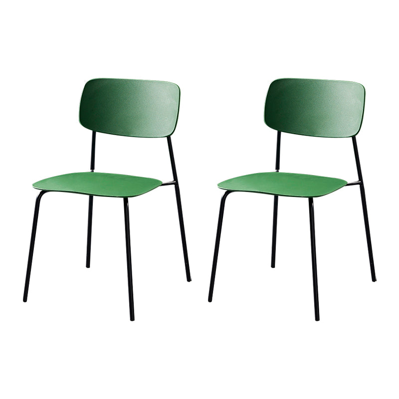 La salle à manger contemporaine en métal préside la chaise de salle à manger à dossier ouvert sans bras pour un usage domestique