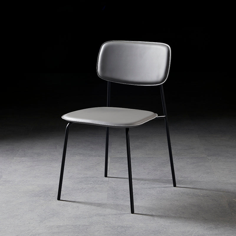 La salle à manger contemporaine en métal préside la chaise de salle à manger à dossier ouvert sans bras pour un usage domestique