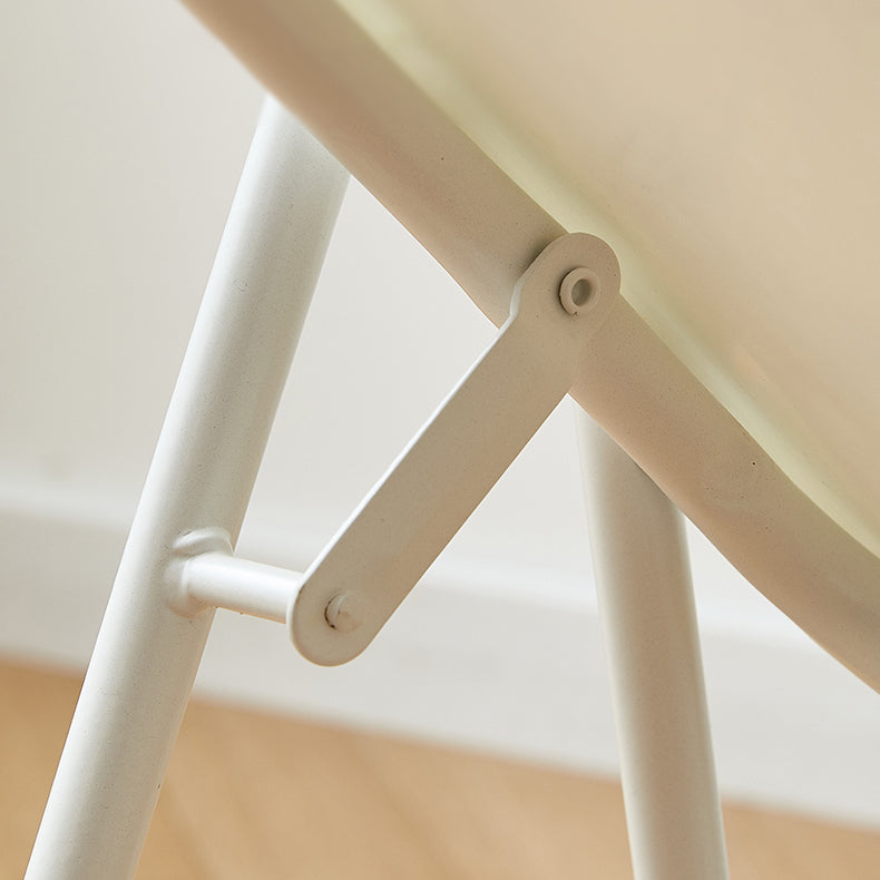 Chaise d'intérieur et d'extérieur moderne en métal, chaise d'appoint pliante à dossier ouvert pour la maison