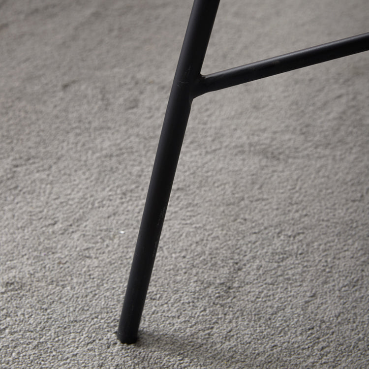 Moderne indoor-outdoor metalen stoel Huisarmloze gestoffeerde slipperstoel