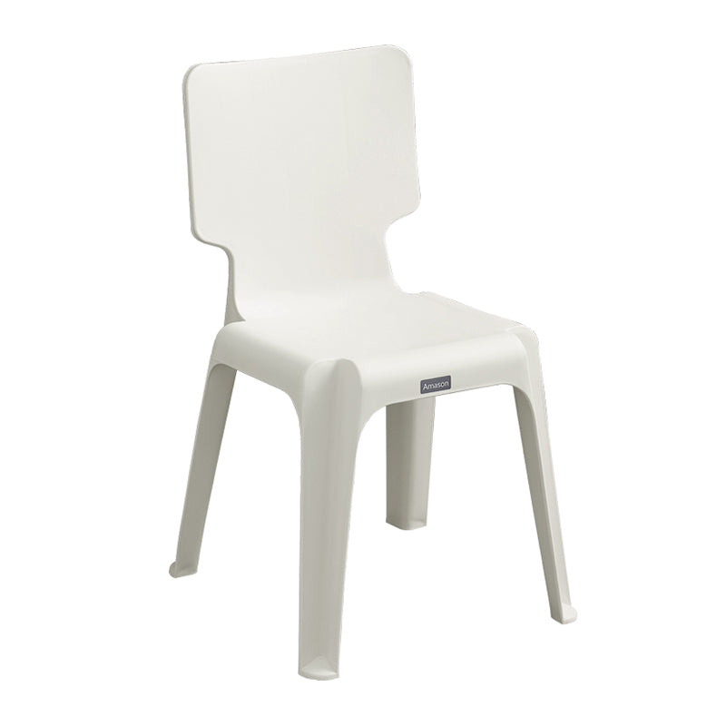 Chaise d'appoint en plastique pour marché nocturne scandinave, chaise de salle à manger à dossier solide, couleur claire