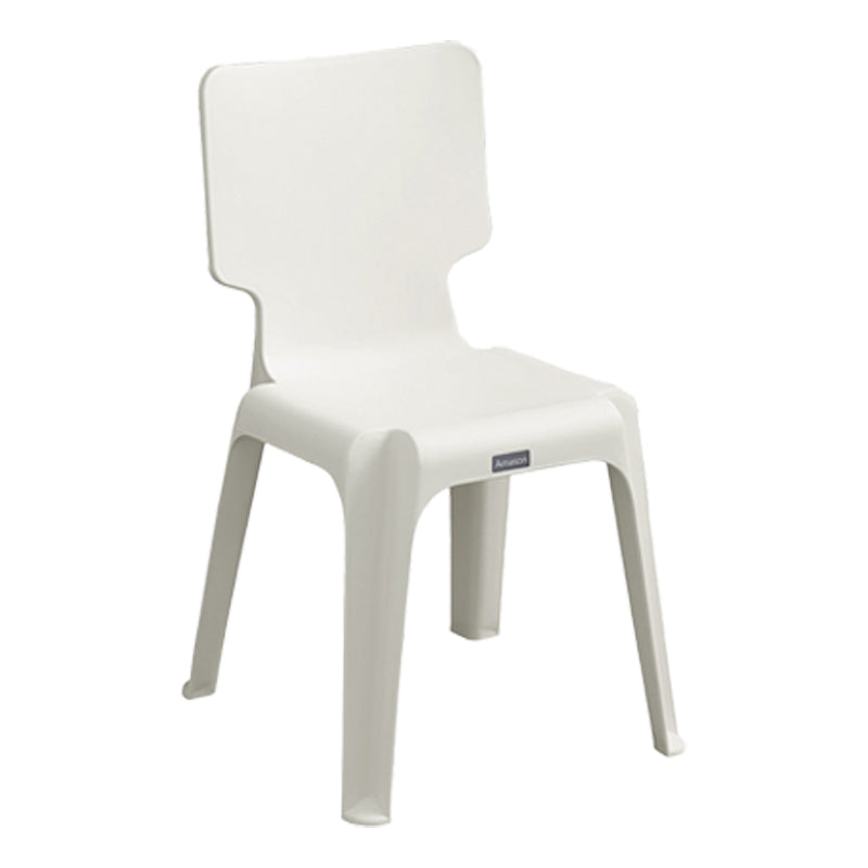 Chaise d'appoint en plastique pour marché nocturne scandinave, chaise de salle à manger à dossier solide, couleur claire