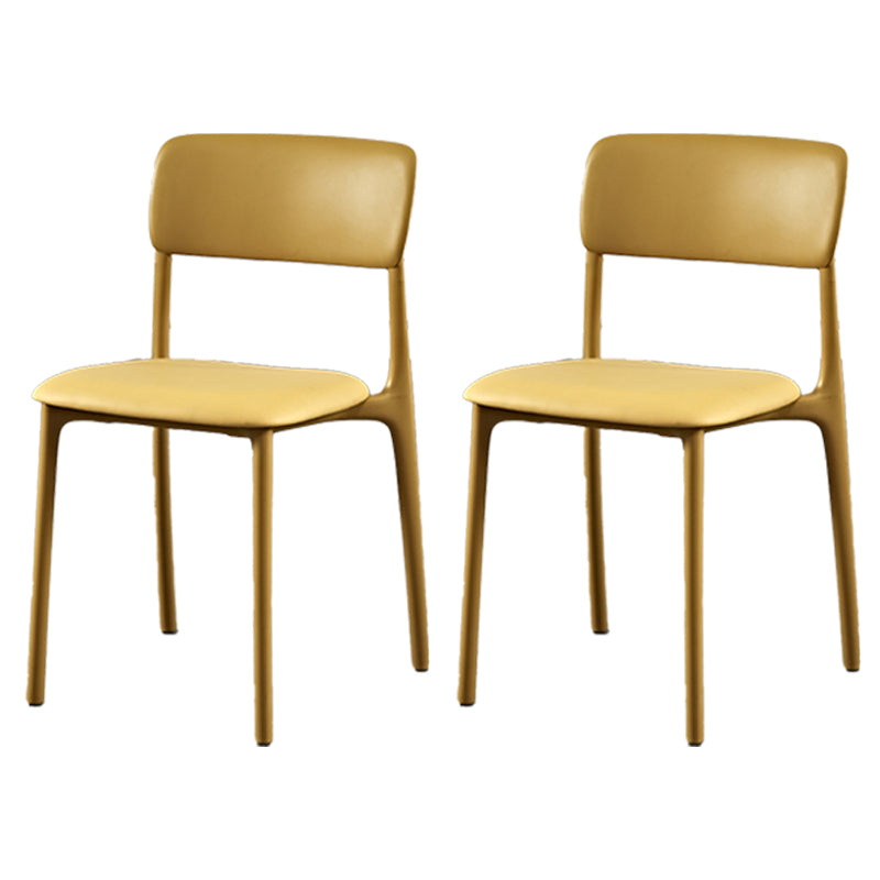 Plastic Scandinavian Restaurant Side Chair Matte Finish Open Dining Chair