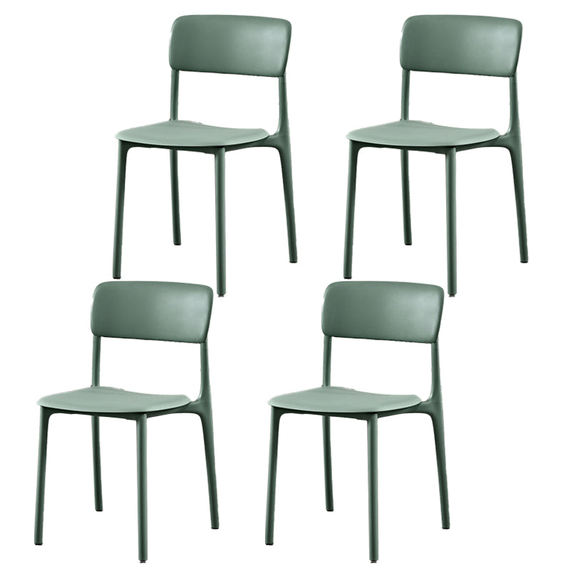 Plastic Scandinavian Restaurant Side Chair Matte Finish Open Dining Chair