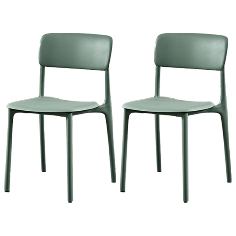 Plastic Scandinavian Restaurant Side Chair Matte Finish Open Dining Chair
