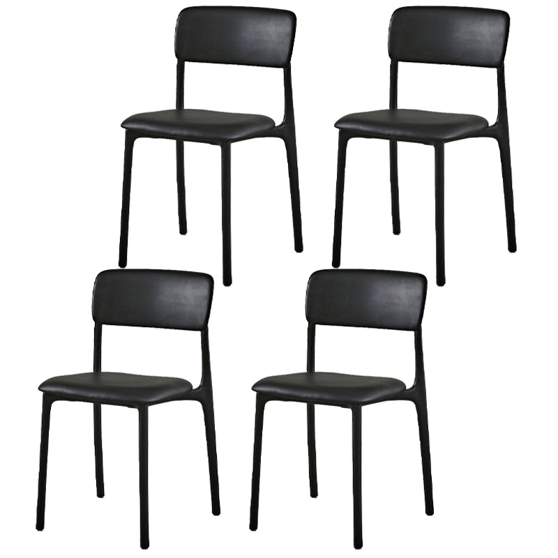 Plastic Scandinavian Restaurant Side Chair Matte Finish Open Dining Chair
